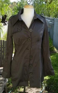 DEPT Womens Jacket missing belt Small Thyme Green NOSWT - Picture 1 of 7