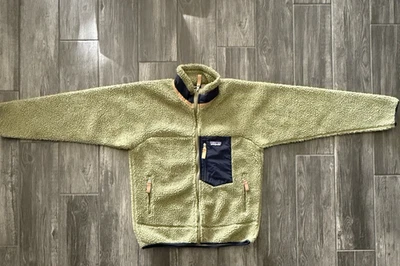 Patagonia Men's Classic Retro-X Deep Pile Fleece Jacket Full Zip Green Medium - Image 1 of 4