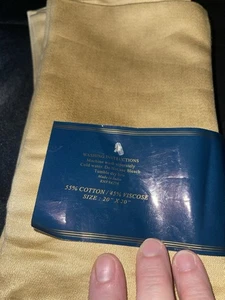Newtex Studio Oversize Satin Napkins Gold NEW Set Of 6 Vintage 20”x 20” - Picture 1 of 3