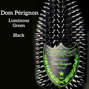 Dom Perignon Luminous Green Black Studs Empty Bottle - Picture 1 of 6