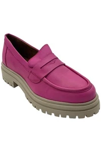 Mocasín de plataforma sin cordones de cuero Miz Mooz Legend fucsia - Imagen 1 de 3