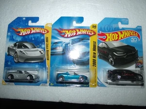Hot Wheels 2008 Nuevo Modelo/Tarjeta Copo de Nieve Tesla Roadster y Modelo X Lote de 3 Muy Buen Estado - Imagen 1 de 1