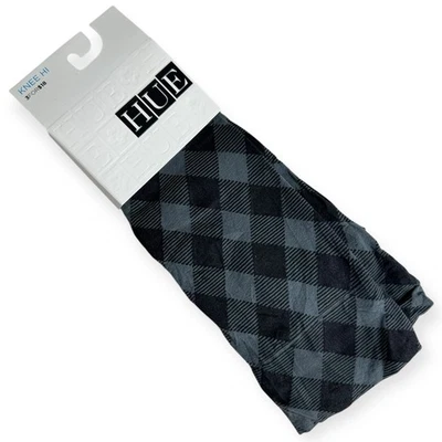 Hue Buffalo Plaid Knee Hi Womens One Size Fits Most Black Gray - Image 1 of 3
