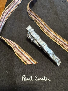 PAUL SMITH Mother-of-Pearl Signature Stripe Tie Pin - Picture 1 of 21