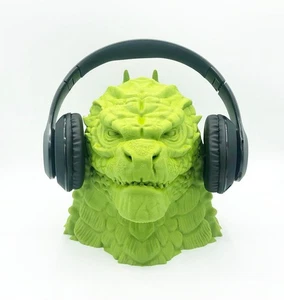 Cabezal para auriculares Godzilla - Busto con soporte para auriculares impreso en 3D - Imagen 1 de 7
