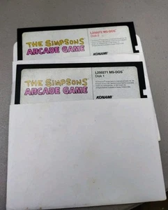 PC 5.25" Floppy Disks 5 1/4" Computer Discs THE SIMPSONS ARCADE GAME W/Cheats - Picture 1 of 5