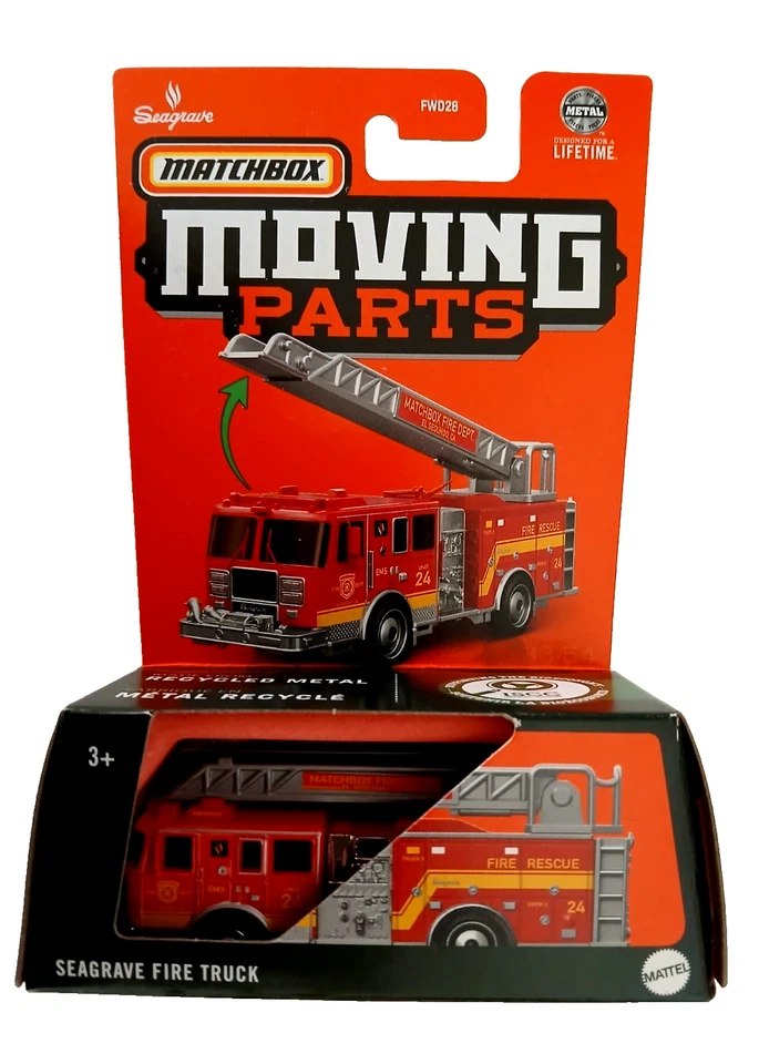 Matchbox Seagrave Fire Truck- FWD28 - Moving Parts- # DZ1 - Immagine 1 di 1