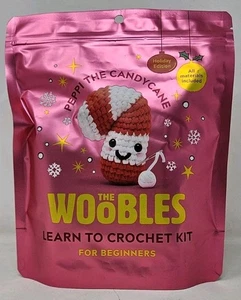 The Woobles Crochet Limited Edition Peppi The Candy Cane Walmart Exclusive NEW!! - Picture 1 of 3