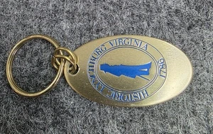 Portachiavi storico Lynchburg Virginia 1786 design ovale - Foto 1 di 4