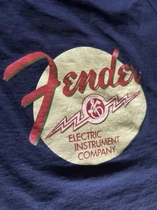 Fender Electric Instrument Company Blue Shirt Size XL Vintage - Picture 1 of 8