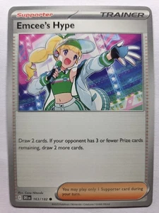 Emcee's Hype 163/182 DRI SV10: Destined Rivals Common Normal NM Pokemon Tcg - Picture 1 of 2
