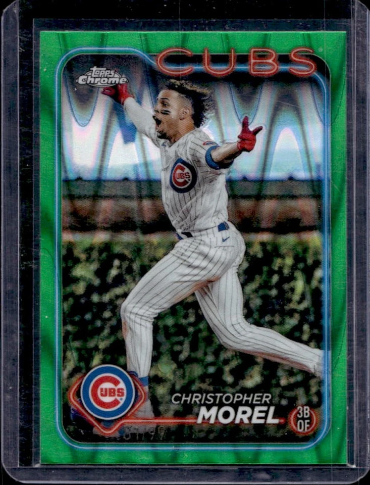 2024 Topps Chrome Christopher Morel Green Raywave Refractor #/99 Cubs - Image 1 of 2