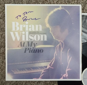 Beach Boys ULTRA RARE BRIAN WILSON SIGNED "AT MY PIANO' LP COVER! WITH RECORD NM - Picture 1 of 5