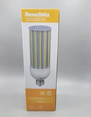 RENESOLA 75 Watts E39 Base 100-277V UL/DLC LED Corn Light Bulb - Image 1 of 4