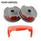 2x Spools 1x Spool Cap For Flymo Contour 500 700 Power Plus String Trimmer Parts