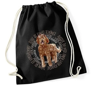 Gym Bag LABRADOODLE CIRCLE Watercolor by Siviwonder Cotton Bag - Picture 1 of 2