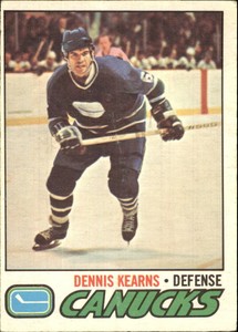 1977-78 O-Pee-Chee Canucks Hockey Card #175 Dennis Kearns - VG