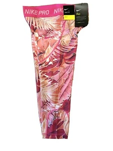 NEW Girls NIKE PRO Floral Printed Training Compression Tights CU0018 LARGE - Picture 1 of 6