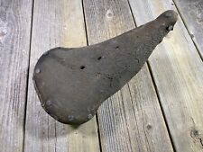 VINTAGE ANTIQUE BIKE BICYCLE BROOKS LEATHER SADDLE SEAT MADE IN ENGLAND