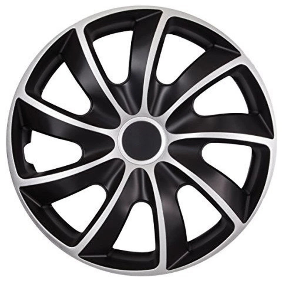 Copricerchi QUAD BICOLOR CS nero e argento set 4 pezzi 17" - Immagine 1 di 1