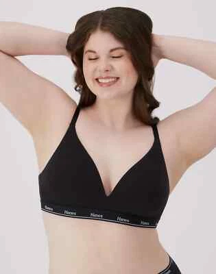 Hanes Originals Women's Size L Contour Bra, Moisture-Wicking Stretch Cotton - Image 1 of 4