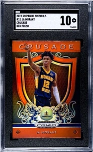 2019-20 Panini Prizm DP Crusade Red Prizm Ja Morant #11 SGC 10 RC Graded Cards - Picture 1 of 2