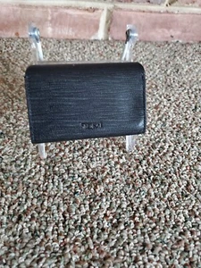 New Tumi Double Gusseted Black Leather Card Case - Picture 1 of 4