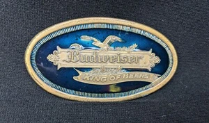 Hebilla de cinturón de águila esmalte azul esmalte de águila de colección BUDWEISER latón King of Beers Anheuser arbusto - Imagen 1 de 2