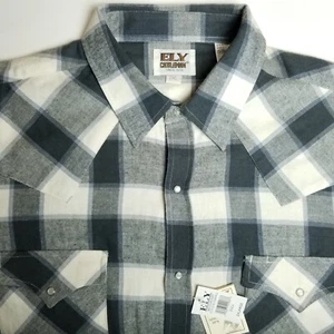 Ely Cattleman Western Plaid Shirt Long Sleeve Size XXL - Picture 1 of 10