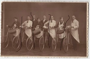 14x9cm Orig Baryt Foto 1927 Fahrrad Vereinigung Frauen + Männer Bäcker ? Döbeln - Bild 1 von 2