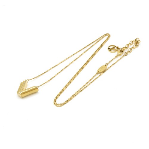 LOUIS VUITTON（LV） Collana Louis Vuitton M61077 LV & ME V iniziale alfabeto 63 cm catena 16 mm x 15 mm