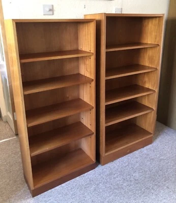 Danish Teak Bookcase Mid Century Vintage Retro 2 Available L. Bardfield Collect - Image 1 of 4