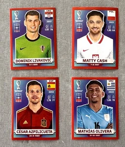 Cesar Azpilicueta Panini 2022 FIFA World Cup Sticker RED Parallel ESP5 - Picture 1 of 1