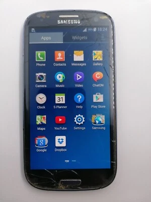 Samsung Galaxy S3 Neo i9301 desbloqueado totalmente funcional PANTALLA TÁCTIL AGRIETADA Foto 1 de 4