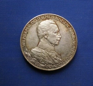 3 Mark 1913 A. "Wilhelm II in Uniform." silberpreis. -609- - Bild 1 von 6