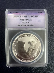 2011-P Australia S$1 Koala ANACS MS70 - Picture 1 of 2