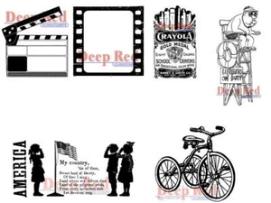 Deep Red Rubber Stamps - Asstd Designs - Picture 1 of 15