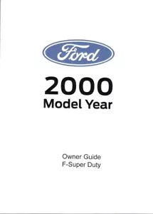 2000 Ford F250 F350 F450 F550 Super Duty Owner's Owners Glovebox Manual NEW - Picture 1 of 1