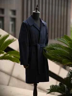 Trench coat masculino outono inverno clássico negócios estilo elegante casual corta-vento - Imagem 1 de 4