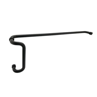 CEL Round Solid Aluminum Storefront Door Pull Handle and Push Bar Set  - 10"X33" - Image 1 of 4