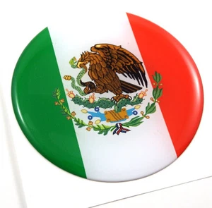 Mexico Mexican Round domed decal emblem Car bike 3d sticker 2.44" - Bild 1 von 2