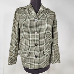 Vintage 50er Jahre Pendleton grün grau kariert 49er Wolljacke Shacket - Bild 1 von 8
