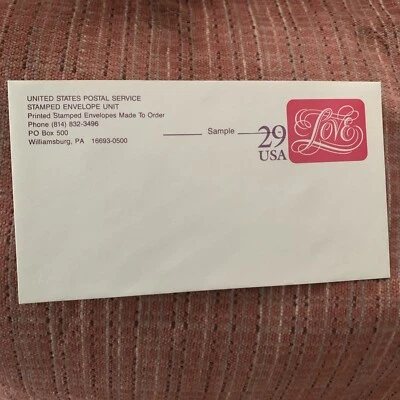 Scott #U621 Love Sample Stamped Entire Envelope Williamsburg PA - Image 1 of 2
