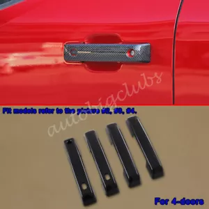 For Ford F-150 F150 2021-2023 Carbon Fiber Exterior Door Handle Cover Trims - Picture 1 of 7