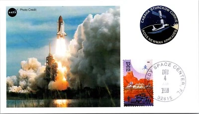 UNITED STATES 1998 COLOR PHOTO NASA POSTCARD SPACE SHUTTLE PICT CANC FLORIDA - Image 1 of 2