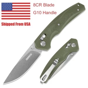 Dispatch 5" Crossbar Lock Pocket Knife 8CR Blade G10 Handle Axis Lock Knife - Picture 1 of 17