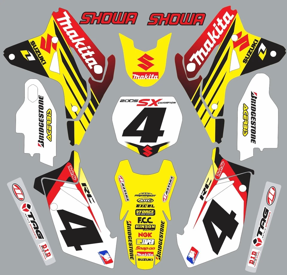 Kit gráfico para Suzuki RMZ450 RMZ 450 2007 calcomanías réplica RC Foto 1 de 1