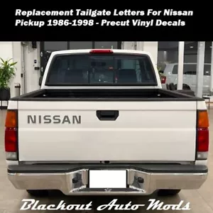 Calcomanías de letras de vinilo gris para camioneta de carrocería dura Nissan 1986-1998 - Imagen 1 de 2
