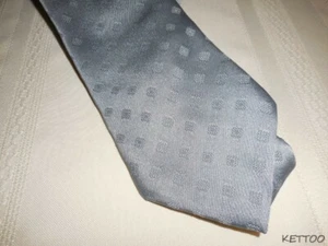 Corbata de cuello vintage para hombre WEMBLEY original cuero espalda satines plata patrón de puntos - Imagen 1 de 5