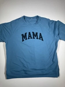 Blusa sportiva donna blu mamma taglia XL, perfetta per abbigliamento attivo e casual - Foto 1 di 5